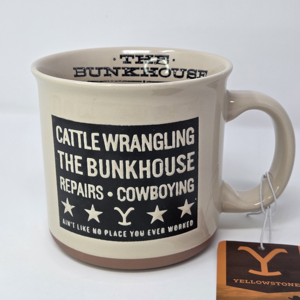 Yellowstone Bunkhouse Mug Dutton Ranch Cowboy Protect The‎ Brand 20oz NWT